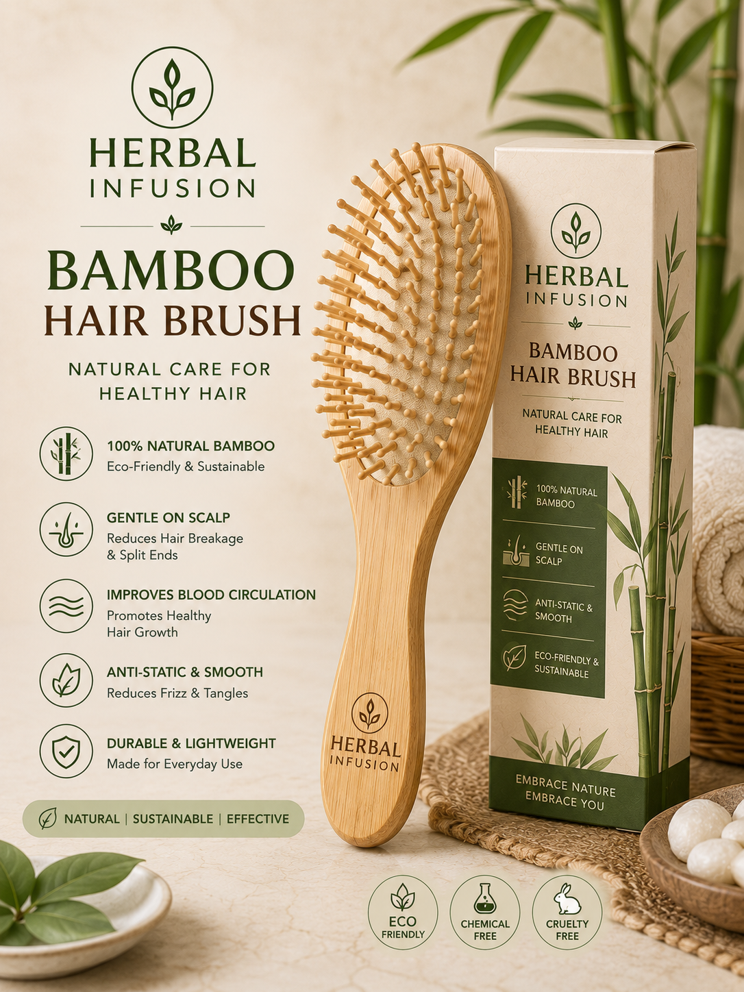 Bamboo Hair Brush