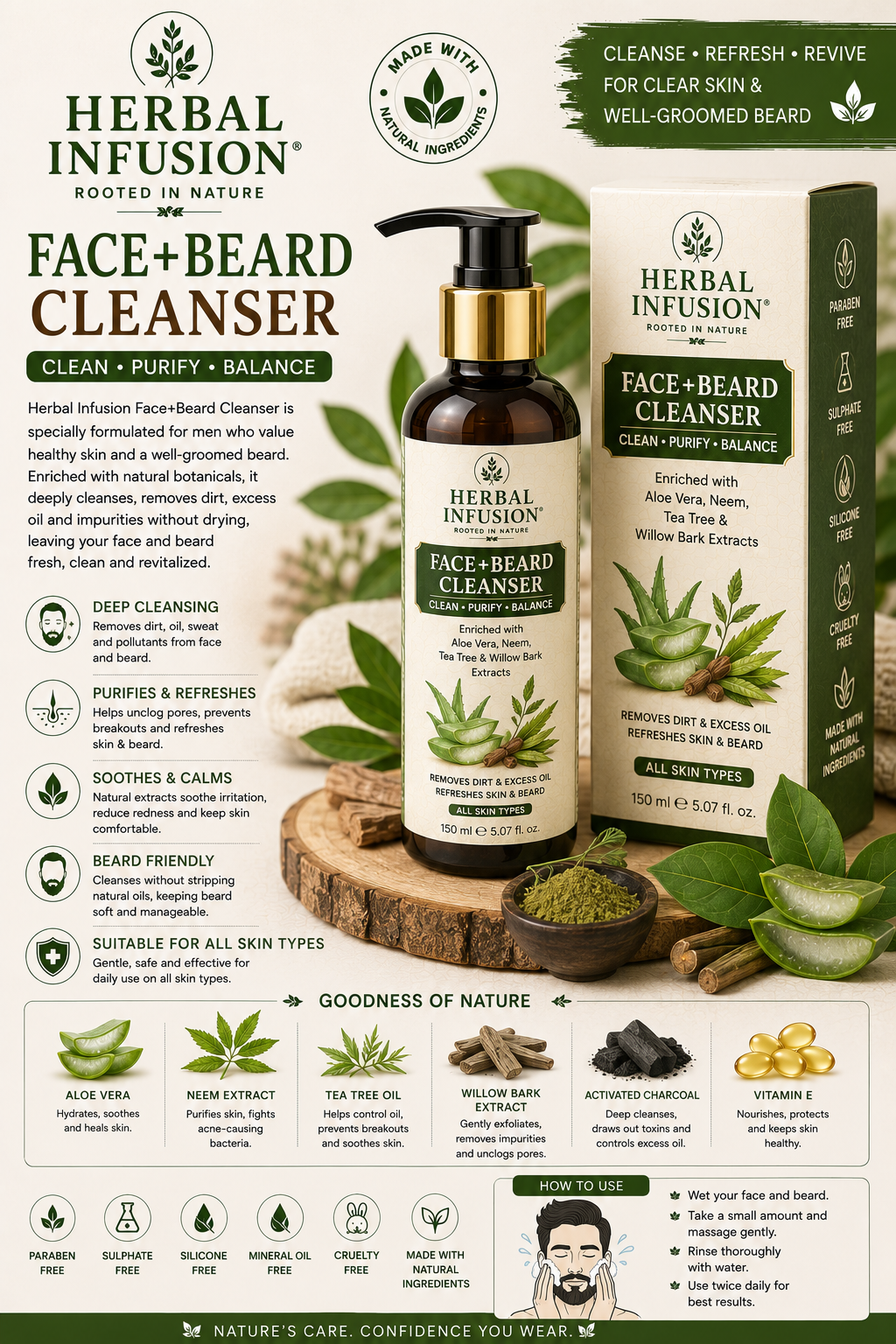 Face + Beard Cleanser