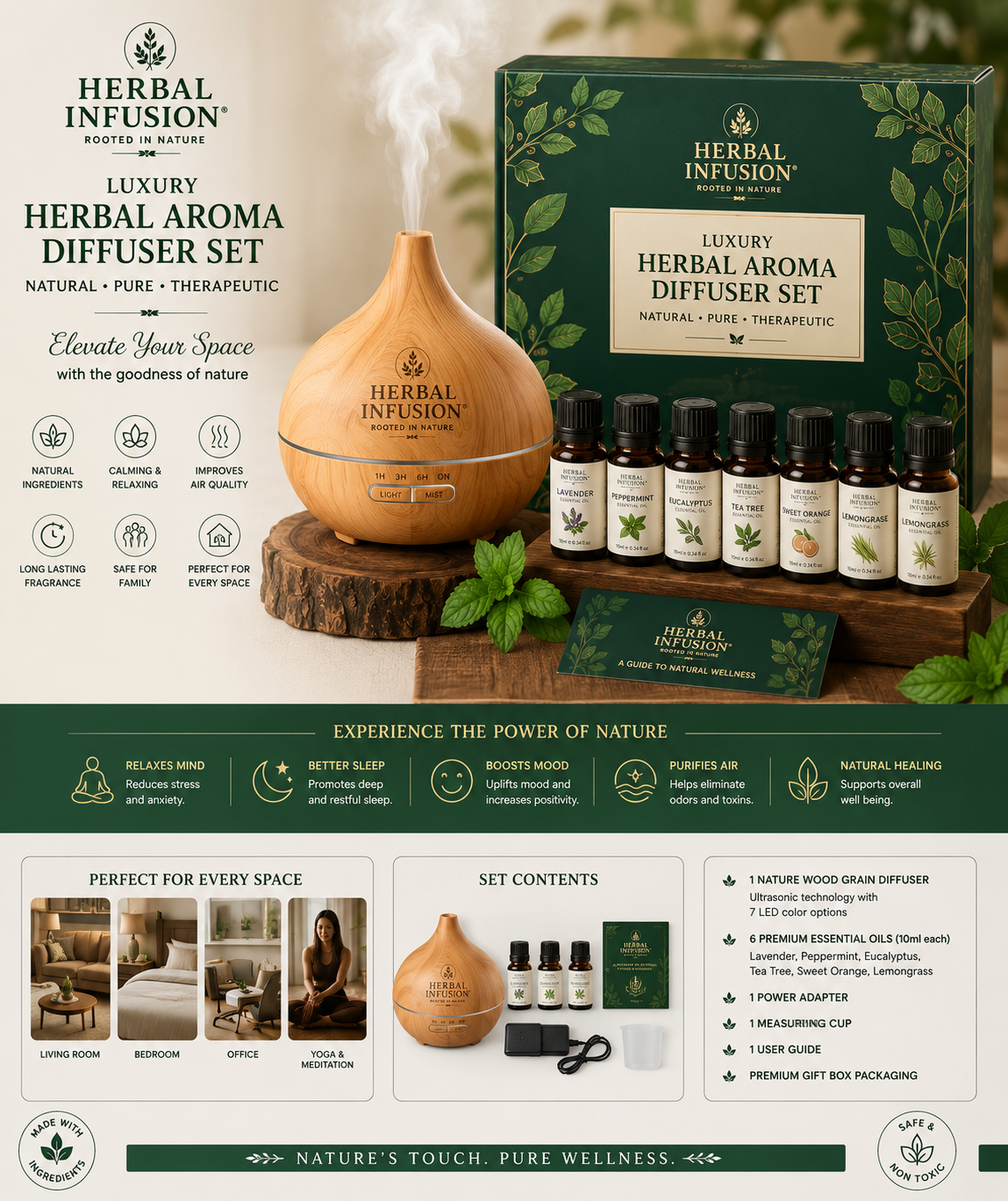Herbal Aroma Diffuser Set