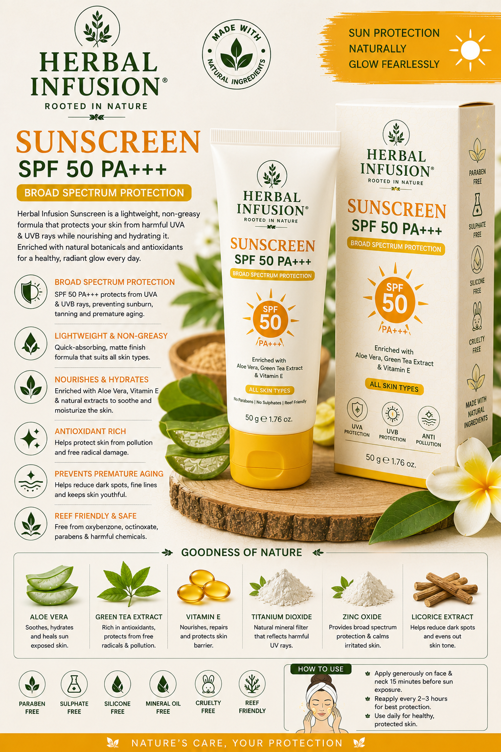 Herbal Sunscreen SPF 50